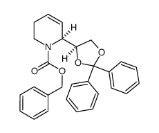 benzyl (2S)-2-[(4S)-2,2-diphenyl-1,3-dioxolan-4-yl]-1,2,3,6-tetrahydropyridine-1-carboxylate Structure
