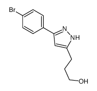 3-(3-(4-Bromophenyl)-1H-pyrazol-5-yl)propan-1-ol结构式