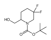 5,5-二氟-2-(羟甲基)哌啶-1-羧酸叔丁酯结构式