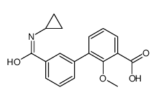 3-[3-(cyclopropylcarbamoyl)phenyl]-2-methoxybenzoic acid结构式