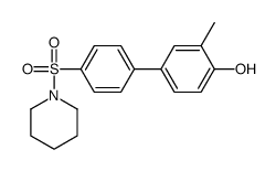 2-methyl-4-(4-piperidin-1-ylsulfonylphenyl)phenol结构式