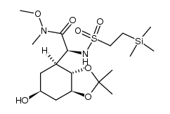 (S)-2-((3aS,4S,6S,7aS)-6-hydroxy-2,2-dimethylhexahydrobenzo[d][1,3]dioxol-4-yl)-N-methoxy-N-methyl-2-(2-(trimethylsilyl)ethylsulfonamido)acetamide结构式