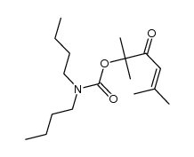 2,5-dimethyl-3-oxohex-4-en-2-yl di-n-butylcarbamate结构式