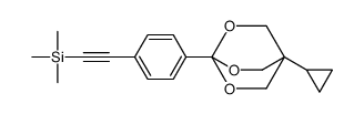 2-[4-(1-cyclopropyl-3,5,8-trioxabicyclo[2.2.2]octan-4-yl)phenyl]ethynyl-trimethylsilane结构式