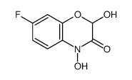 7-fluoro-2,4-dihydroxy-1,4-benzoxazin-3-one结构式
