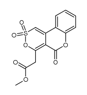 5-Oxo-5H-1,2-oxathiino[5,4-c][1]benzopyran-4-esigsaeuremethylester-2,2-dioxid Structure