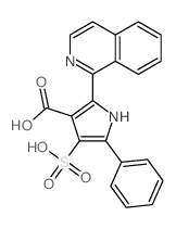 1H-Pyrrole-3-carboxylicacid, 2-(1-isoquinolinyl)-5-phenyl-4-sulfo- Structure