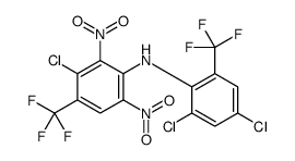 3-chloro-N-[2,4-dichloro-6-(trifluoromethyl)phenyl]-2,6-dinitro-4-(trifluoromethyl)aniline Structure
