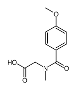 N-(4-Methoxybenzoyl)-N-methylglycine结构式