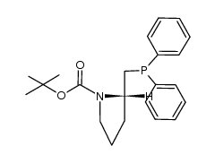 (S)-(-)-N-tert-butoxycarbonyl-2-[(diphenylphosphino)methyl]pyrrolidine Structure