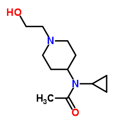 N-Cyclopropyl-N-[1-(2-hydroxyethyl)-4-piperidinyl]acetamide结构式