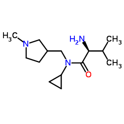 N-Cyclopropyl-N-[(1-methyl-3-pyrrolidinyl)methyl]-L-valinamide结构式