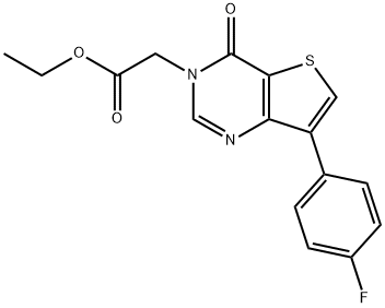 ethyl 2-[7-(4-fluorophenyl)-4-oxo-3H,4H-thieno[3,2-d]pyrimidin-3-yl]acetate Structure