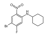 4-bromo-N-cyclohexyl-5-fluoro-2-nitroaniline结构式