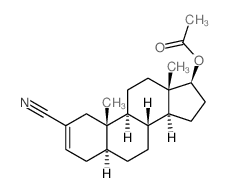 Androst-2-ene-2-carbonitrile,17-(acetyloxy)-, (5a,17b)- (9CI)结构式