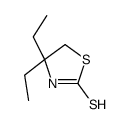 4,4-diethyl-1,3-thiazolidine-2-thione结构式