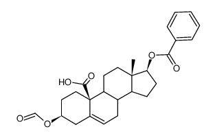 17β-Benzoyloxy-3β-formyloxy-androst-5-en-19-saeure结构式