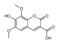 7-hydroxy-6,8-dimethoxy-2-oxo-2H-1-benzopyran-3-carboxylic acid结构式