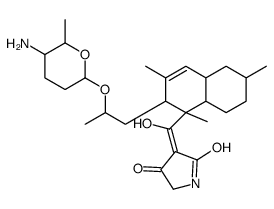 3-[[2-[2-(5-amino-6-methyloxan-2-yl)oxypropyl]-1,3,6-trimethyl-4a,5,6,7,8,8a-hexahydro-2H-naphthalen-1-yl]-hydroxymethylidene]pyrrolidine-2,4-dione结构式