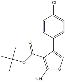 3-Thiophenecarboxylic acid, 2-amino-4-(4-chlorophenyl)-, 1,1-dimethylethyl ester Structure