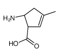 2-Cyclopentene-1-carboxylicacid,5-amino-3-methyl-,cis-(9CI)结构式