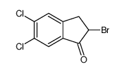 2-BROMO-5,6-DICHLORO-2,3-DIHYDRO-1H-INDEN-1-ONE结构式