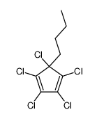 1,2,3,4,5-PENTACHLORO-5-BUTYLCYCLOPENTADIENE Structure