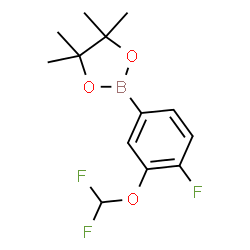 2-(3-(Difluoromethoxy)-4-fluorophenyl)-4,4,5,5-tetramethyl-1,3,2-dioxaborolane Structure