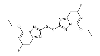 2,2’-Dithiobis(5-ethoxy-7-fluoro[1,2,4]triazol0[1,5-c]pyrimidine) structure