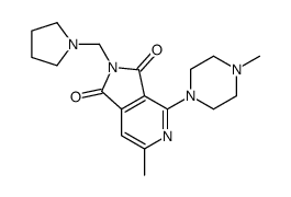 6-methyl-4-(4-methylpiperazin-1-yl)-2-(pyrrolidin-1-ylmethyl)pyrrolo[3,4-c]pyridine-1,3-dione结构式