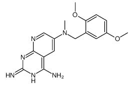 N4-[(2,5-dimethoxyphenyl)methyl]-N4-methyl-2,8,10-triazabicyclo[4.4.0]deca-2,4,6,8,10-pentaene-4,7,9-triamine结构式