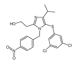 2-[5-(3,5-dichlorophenyl)sulfanyl-1-[(4-nitrophenyl)methyl]-4-propan-2-ylimidazol-2-yl]ethanol结构式