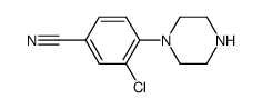 3-chloro-4-(piperazin-1-yl)benzonitrile结构式