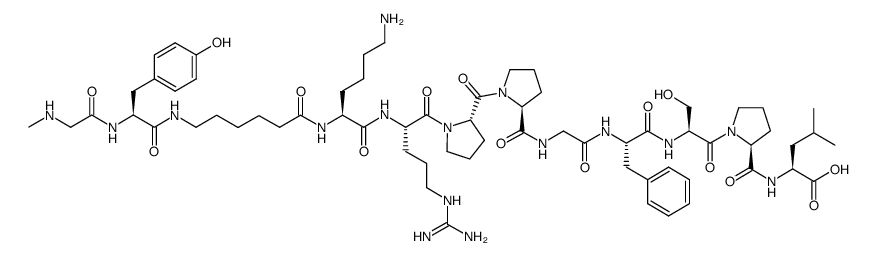 SarTyrεAhxLys(Leu8)desArg9bradykinin Structure