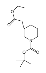 (S)-N-Boc-3-Piperidine acetic acid ethyl ester结构式