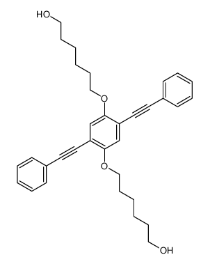 6-[4-(6-hydroxyhexoxy)-2,5-bis(2-phenylethynyl)phenoxy]hexan-1-ol Structure