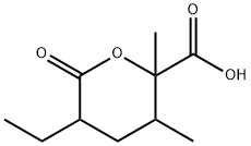 5-Ethyltetrahydro-2,3-dimethyl-6-oxo-2H-pyran-2-carboxylic acid结构式