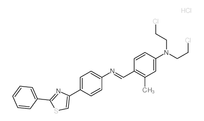 N,N-bis(2-chloroethyl)-3-methyl-4-[[4-(2-phenyl-1,3-thiazol-4-yl)phenyl]iminomethyl]aniline picture