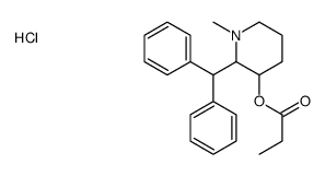 (2-benzhydryl-1-methylpiperidin-3-yl) propanoate,hydrochloride Structure