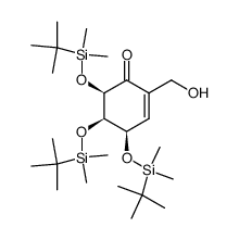 (4R,5R,6R)-4,5,6-tris((tert-butyldimethylsilyl)oxy)-2-(hydroxymethyl)cyclohex-2-en-1-one结构式