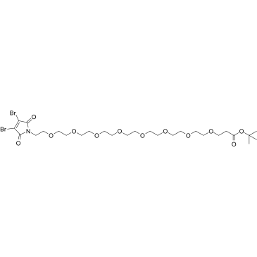 3,4-Dibromo-Mal-PEG8-Boc结构式