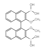 (R)-(2,2'-Dimethoxy-[1,1'-binaphthalene]-3,3'-diyl)diboronic acid structure