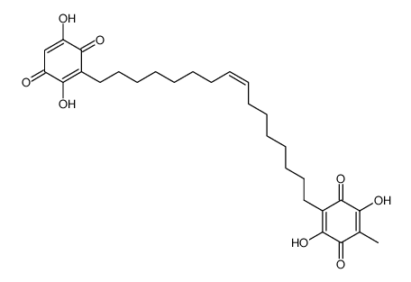 5-Methyl[2,2'-[(8Z)-8-hexadecene-1,16-diyl]bis(3,6-dihydroxy-1,4-benzoquinone)]结构式