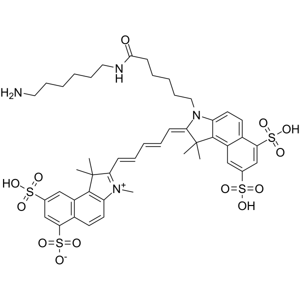 水溶性花菁染料Cy5-氨基结构式