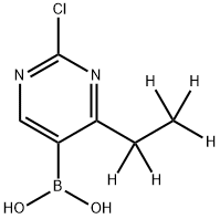 2-Chloro-4-(ethyl-d5)-pyrimidine-5-boronic acid结构式