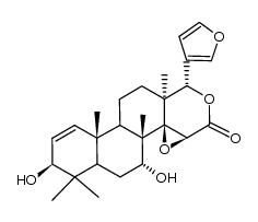 3β-hydroxy-7-deacetyl-3-deoxogedunin Structure