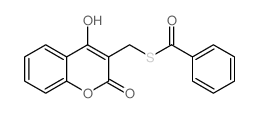 Benzenecarbothioicacid, S-[(4-hydroxy-2-oxo-2H-1-benzopyran-3-yl)methyl] ester结构式