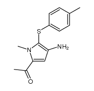 2-acetyl-4-amino-1-methyl-5-(4-methylphenylthio)pyrrole结构式