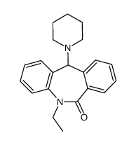 5-ethyl-11-piperidin-1-yl-5,11-dihydro-dibenzo[b,e]azepin-6-one结构式