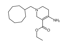 Ethyl 4-amino-1-(cyclooctylmethyl)-1,2,5,6-tetrahydro-3-pyridinec arboxylate结构式